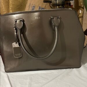 Lauren Ralph Lauren Brown Leather Satchel
